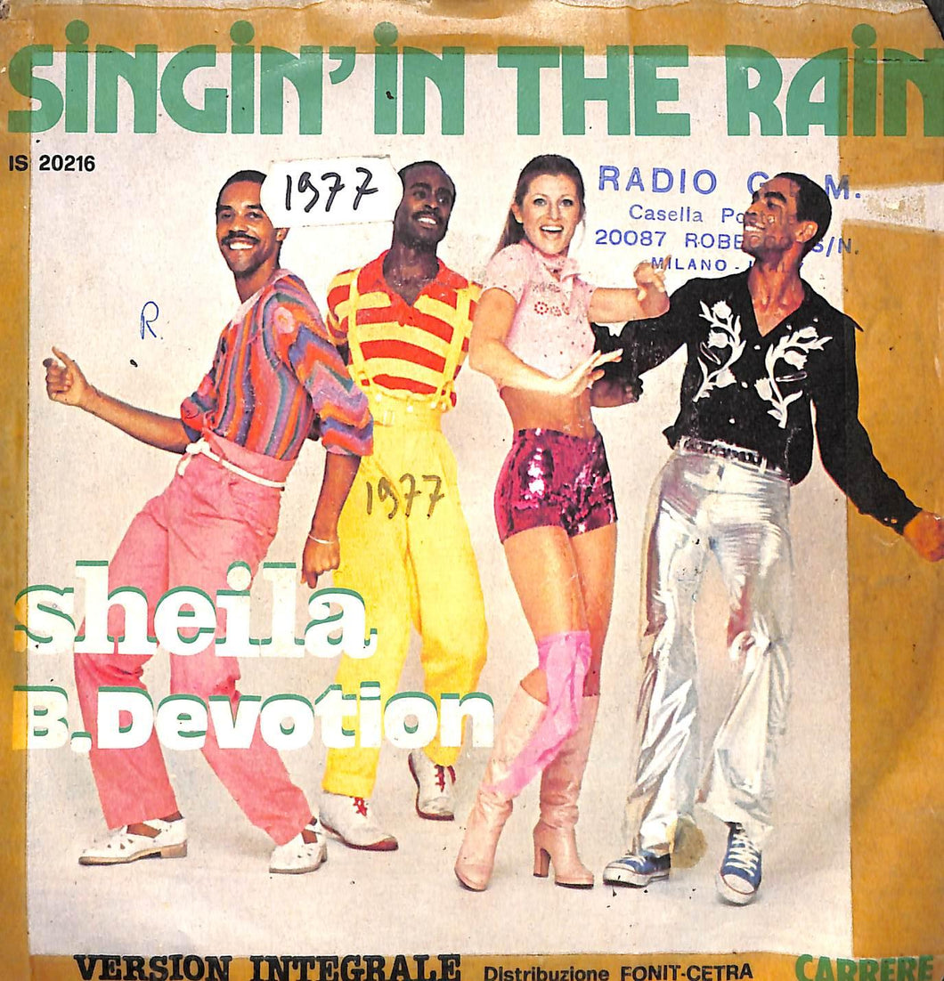 Sheila B. Devotion - Singin' In The Rain Vinile 45 Giri Carrere 1977 Stampa Italiana
