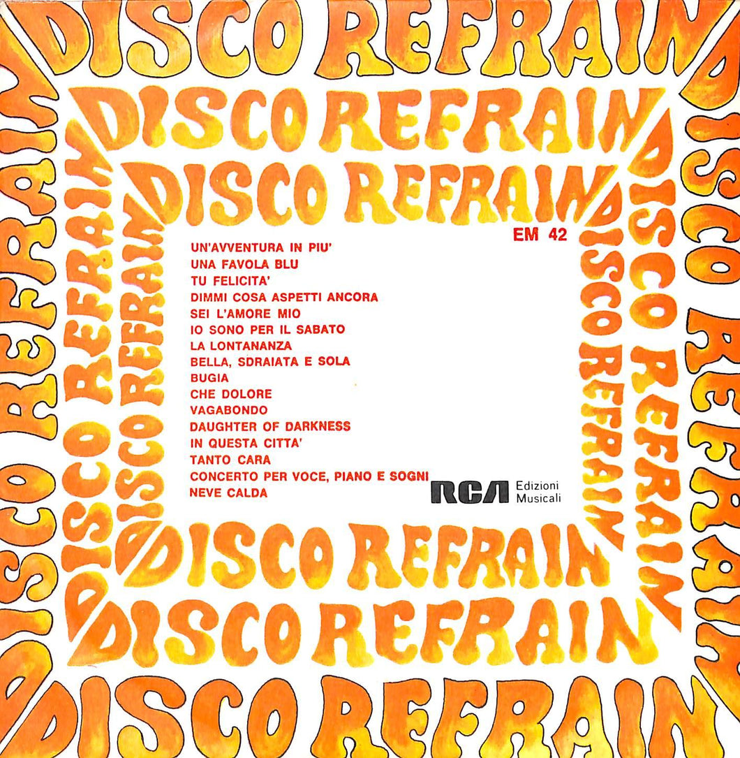 Various - Disco Refrain N. 42 Disco Music Vinile 45 Giri RCA Stampa Italiana