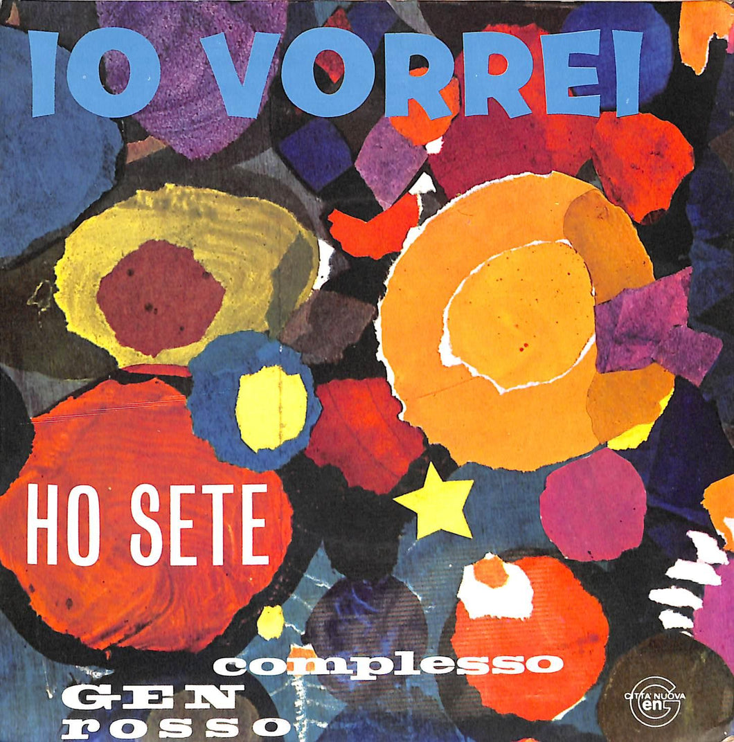Complesso Gen Rosso - Ho Sete Vinile 45 Giri Città Nuova 1968 Stampa Italiana