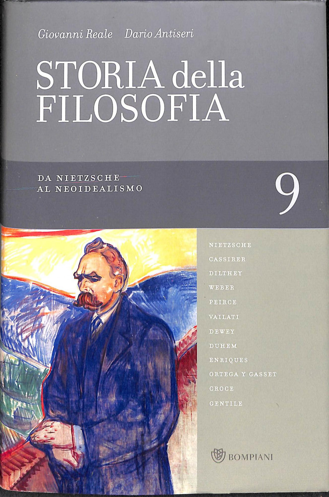 Storia della filosofia dalle origini a oggi vol.9<br />Da Nietzsche al Neoidealismo<br />di Giovanni Reale, Dario Antiseri