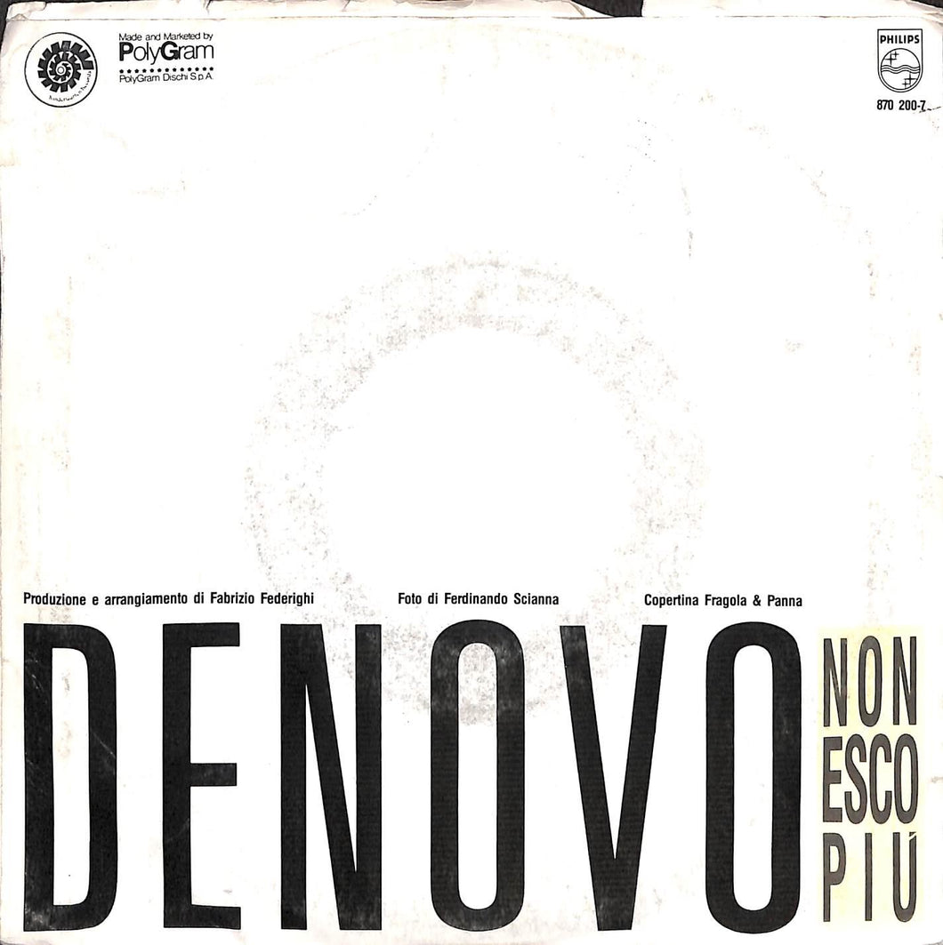 Denovo - Ma Che Idea Vinile 45 Giri KinderGarten Records 1988 Stampa Italiana