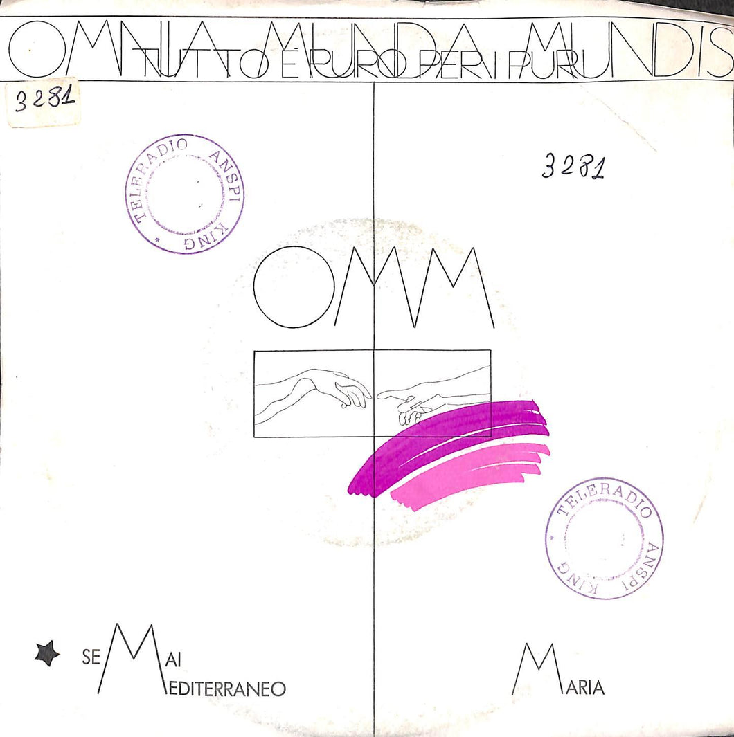 Omm - Se Mai, Mediterraneo / Maria Vinile 45 Giri Target 1987 Stampa Italiana