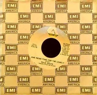 '- Paul Davis - Cool Night / One More Time For The Lonely Vinile 45 Giri Arista 1981