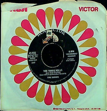 The Browns - The Three Bells / Heaven Fell Last Night Vinile 45 Giri RCA Victor