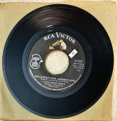 45 Giri - Little Peggy March  Hello Heartache, Goodbye Love