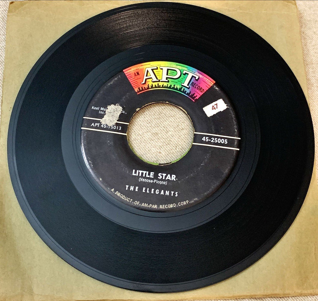 The Elegants Little Star / Getting Dizzy Vinile 45 Giri Rock & Roll Doo Wop Apt Records 1958