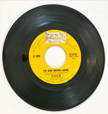 Lulu To Sir With Love / The Boat That I Row Vinile 45 Giri Vocal Soundtrack Epic