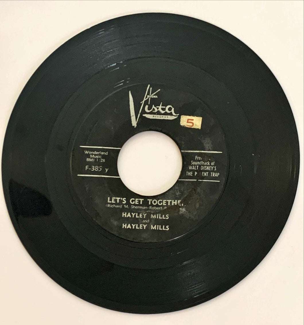 Hayley Mills Let's Get Together Vinile 45 Giri Soundtrack Vocal Buena Vista Records 1961