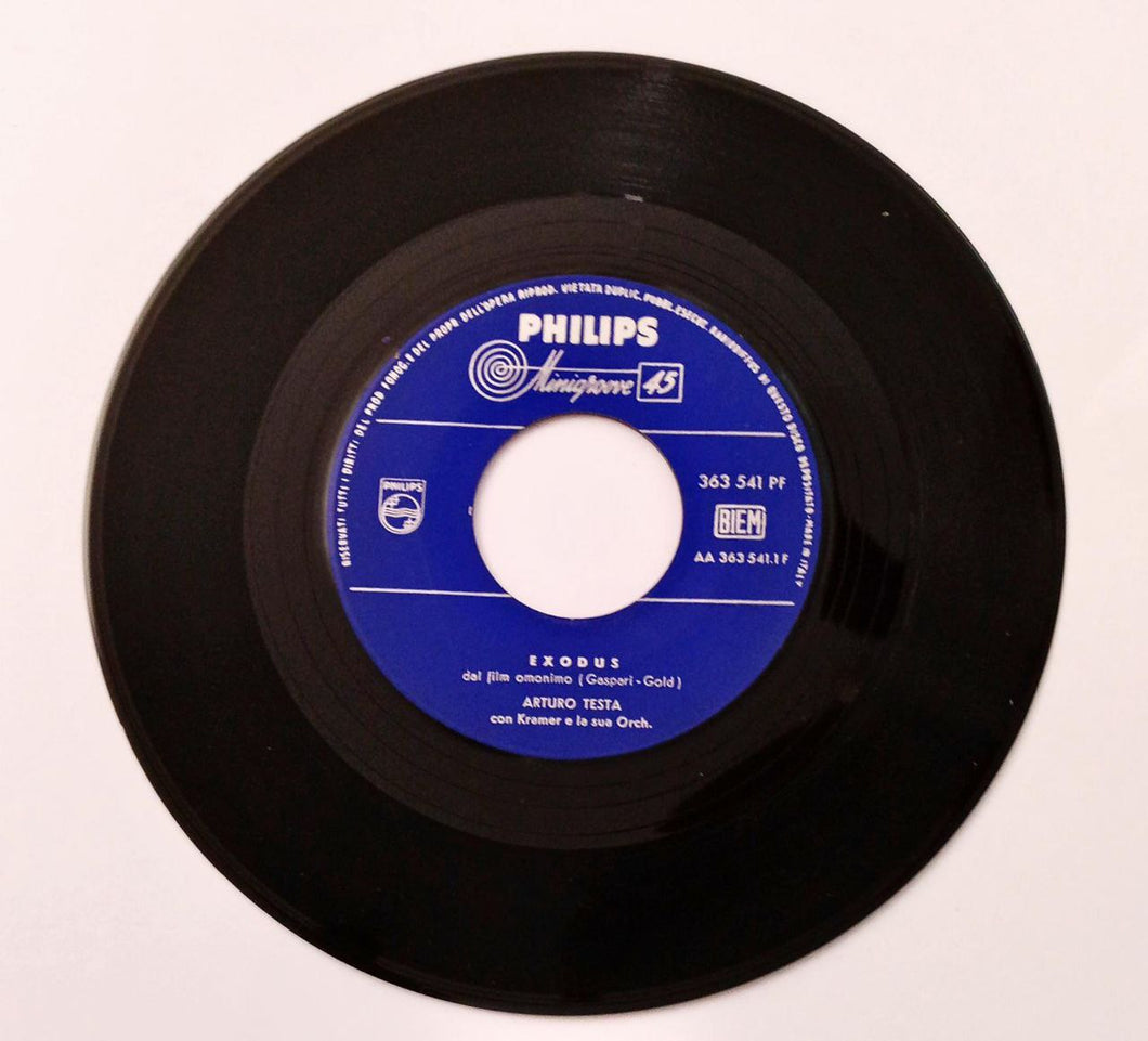 Arturo Testa Exodus / I Magnifici Sette Vinile 45 Giri Chanson Philips 1961 Stampa Italiana