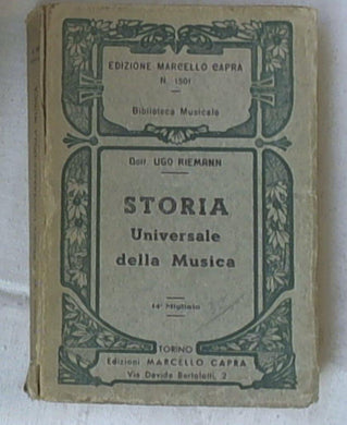 Storia universale della musica / U. Riemann Pronto no sbagliato