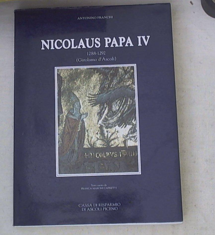 Nicolaus papa IV Antonino Franchi Cassa di risparmio di Ascoli Piceno