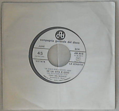45 giri - 7'' - Tony Del Monaco - Se La Vita É Così/Con L'Aiuto Del Tuo Amore
JBN 9619