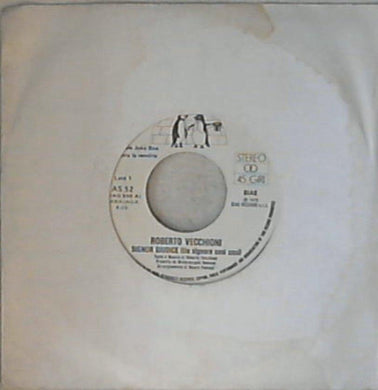 45 giri - 7'' - Roberto Vecchioni - Signor Giudice (Un Signore Così Così) - Speciale Juke-box