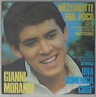 45 giri - 7'' - Gianni Morandi - Mezzanotte Fra Poco / Una Domenica Così PM45-3425