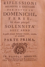 2 Voll: Riflessioni religiose e cristiane.... / Giuseppe Raimondi. 1757