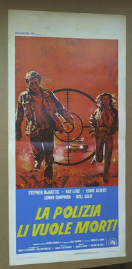 Locandina La Polizia Li Vuole Morti Stephen Mc Hattie Kay Lenz Eddie Albert P