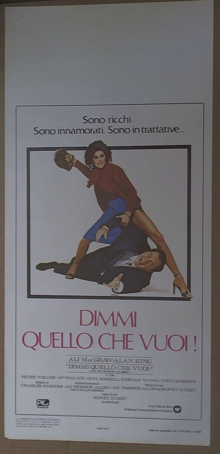 Locandina Dimmi Quello Che Vuoi!  Sidney Lumet
