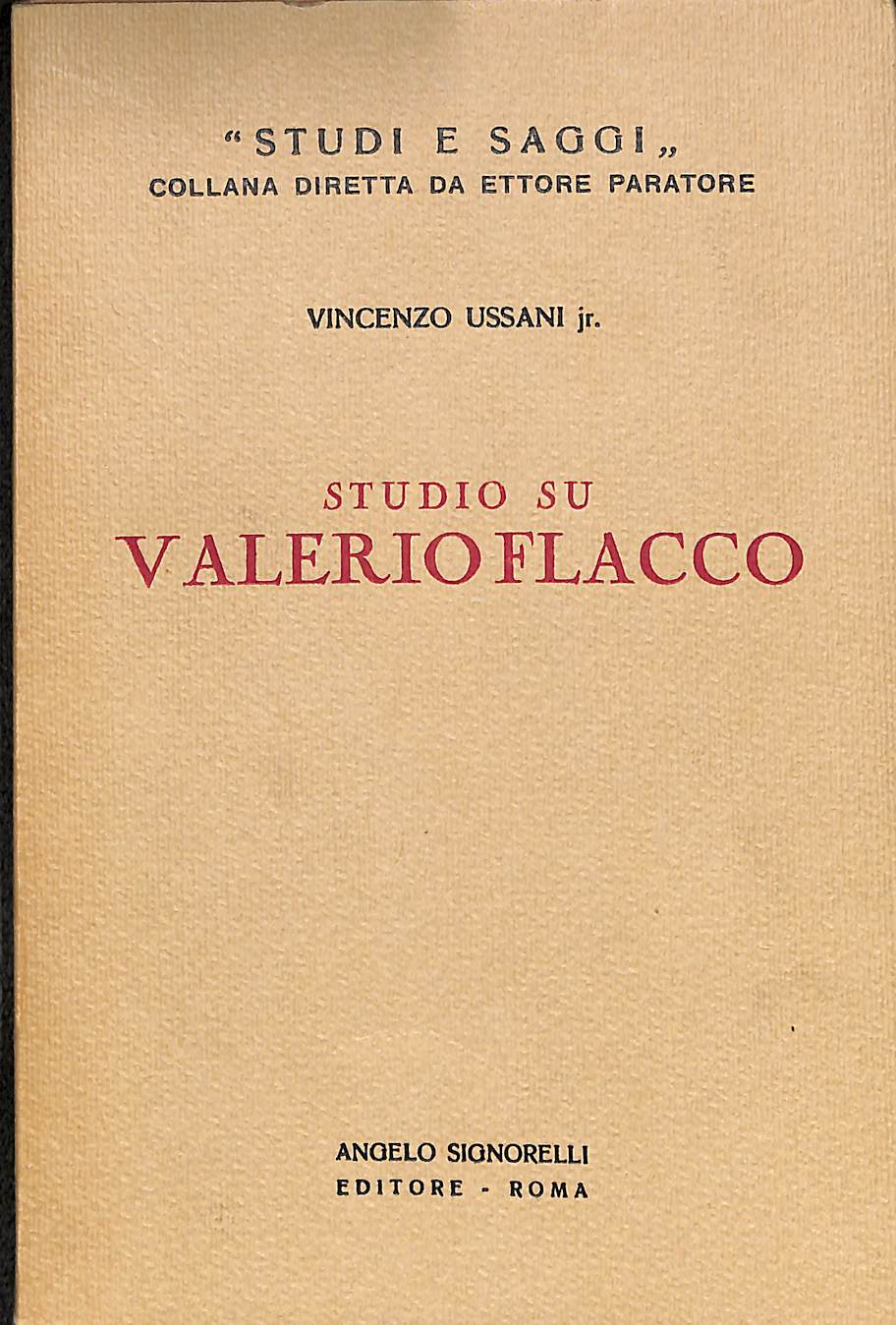 Studio su Valerio Flacco  /  Vincenzo Ussani (jr.)  1955
