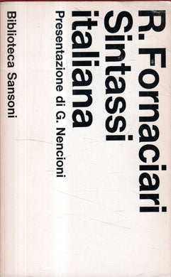 Sintassi italiana / R. Fornaciari