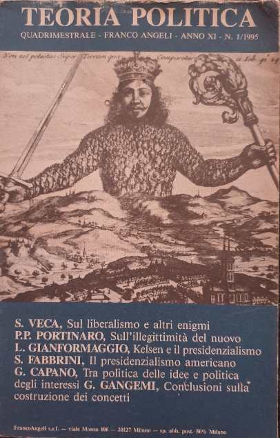 Teoria politica / Franco Angeli. Quadrimestrale - Anno XI - N. 1/1995