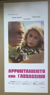 Locandina Appuntamento con l'Assassino , J L Trintignant , C Deneuve
