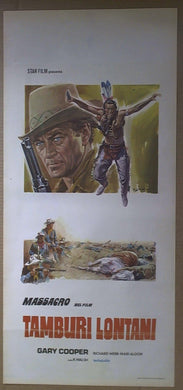 Locandina Tamburi Lontani Gary Cooper Richard Webb Mari Aldon Walsh