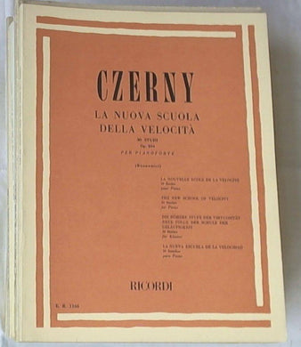 La nuova scuola della velocità: 30 studi op. 834 per Pianoforte (Buonamici) ER1166