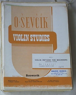 O. Sevcik Violin method for beginners (Semitone system) opus 6 vol 3