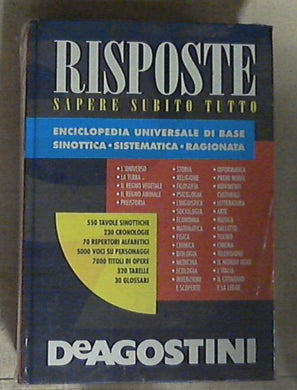 Risposte : enciclopedia universale di base sinottica-sistematica-ragionata.  - Copertina rigida
