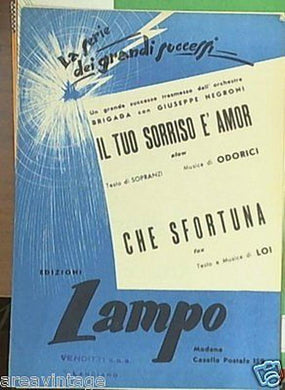 spartito il tuo sorriso è amore-che sfortuna slow-fox