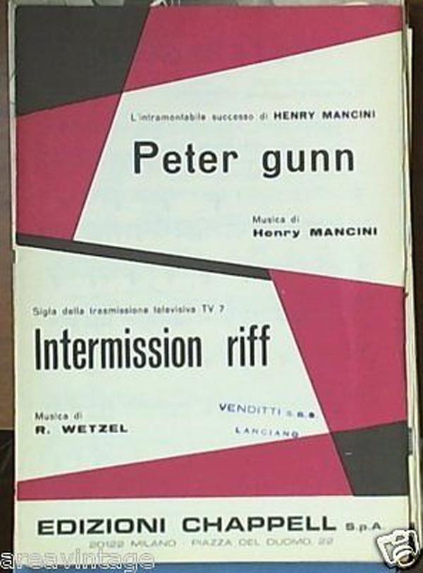 spartito henry mancini peter gunn + wetzel intermission