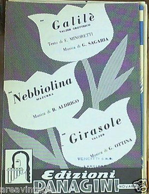 spartito  galilè-nebbiolina-girasole valzer e  mazurche per fisarmonica