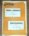 spartito edizioni cristal 1956 tierra ardiente / entusiasmo tango