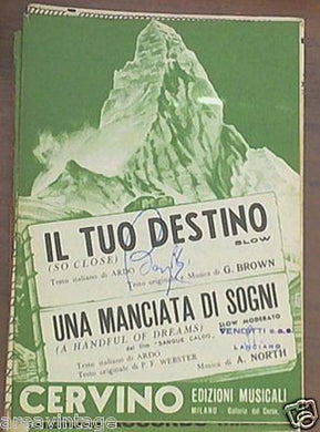 spartito il tuo destino una manciata di sogni