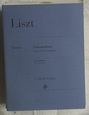 Spartito Franz Liszt Consolations Henle Verlag two versions