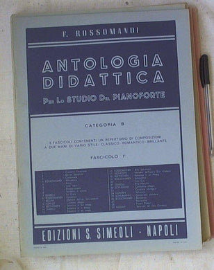 Spartito Antologia didattica per lo studio del Pianoforte : Cat B. Fasc. 1 / Rossomandi