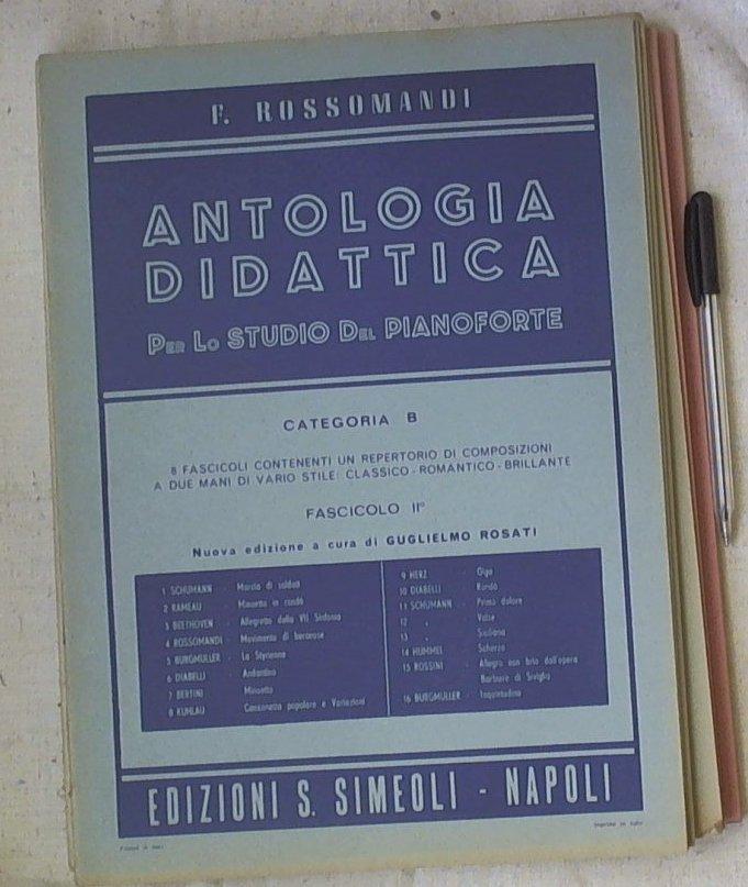 Spartito Antologia didattica per lo studio del Pianoforte : Cat B. Fasc. 2 / Rossomandi