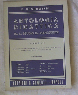 Spartito Antologia didattica per lo studio del Pianoforte : Cat C. Fasc. 2 / Rossomandi