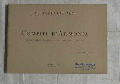 Spartito Compiti d'armonia .4 : guida teorico-pratica per lo studio dell'armonia