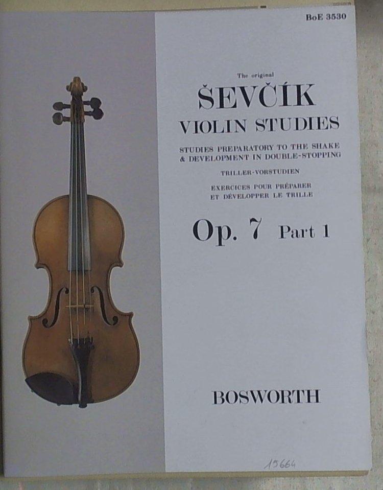 Spartito Preparatory trill studies for violin, op. 7. Part 1, exercises in the first position
