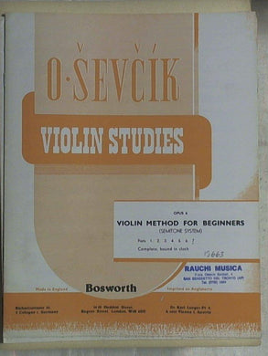 Spartito violin method for beginners, op. 6 p 7/ O. Sevcik