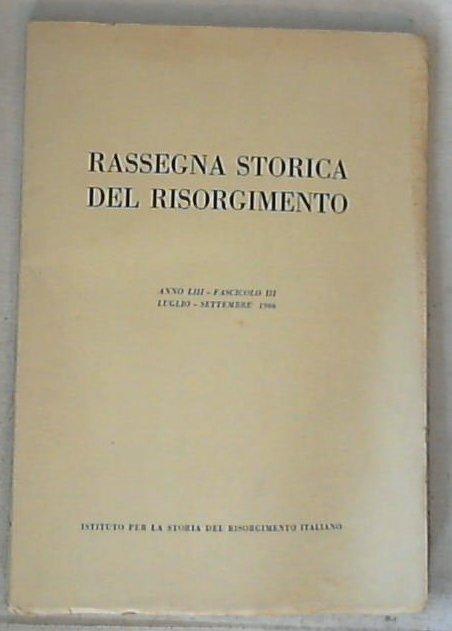 Rassegna Storica del Risorgimento luglio-settembre 1966 / AA.VV.