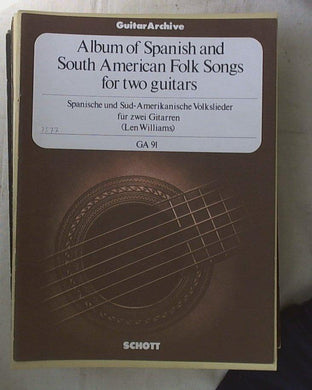 Spartito Album of Spanish and South American folk songs for two guitars