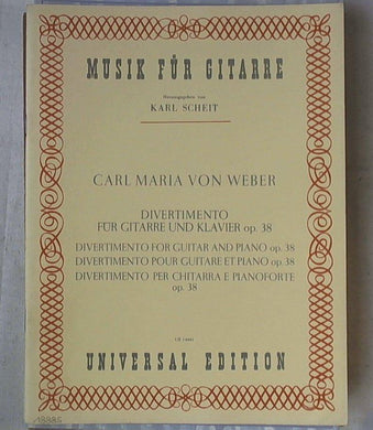 Spartito von Weber Divertimento fu¨r Gitarre und Klavier, op. 38 / Divertimento for guitar and piano, op. 38