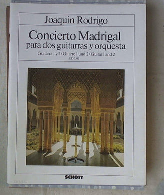 Spartito Rodrigo  Concierto madrigal : para dos guitarras y orquesta