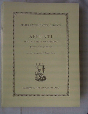 Appunti: preludi e studi per chitarra 1: Gli intervalli / Mario Castelnuovo-Tedesco