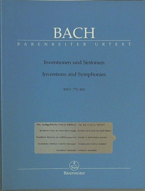 Spartito Bach Bach Inventionen und Sinfonien 702-801