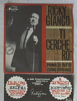 45 giri - 7'' - Ricky Gianco - Ti Cercherò / Prima Di Tutto (Sono Giovane)
