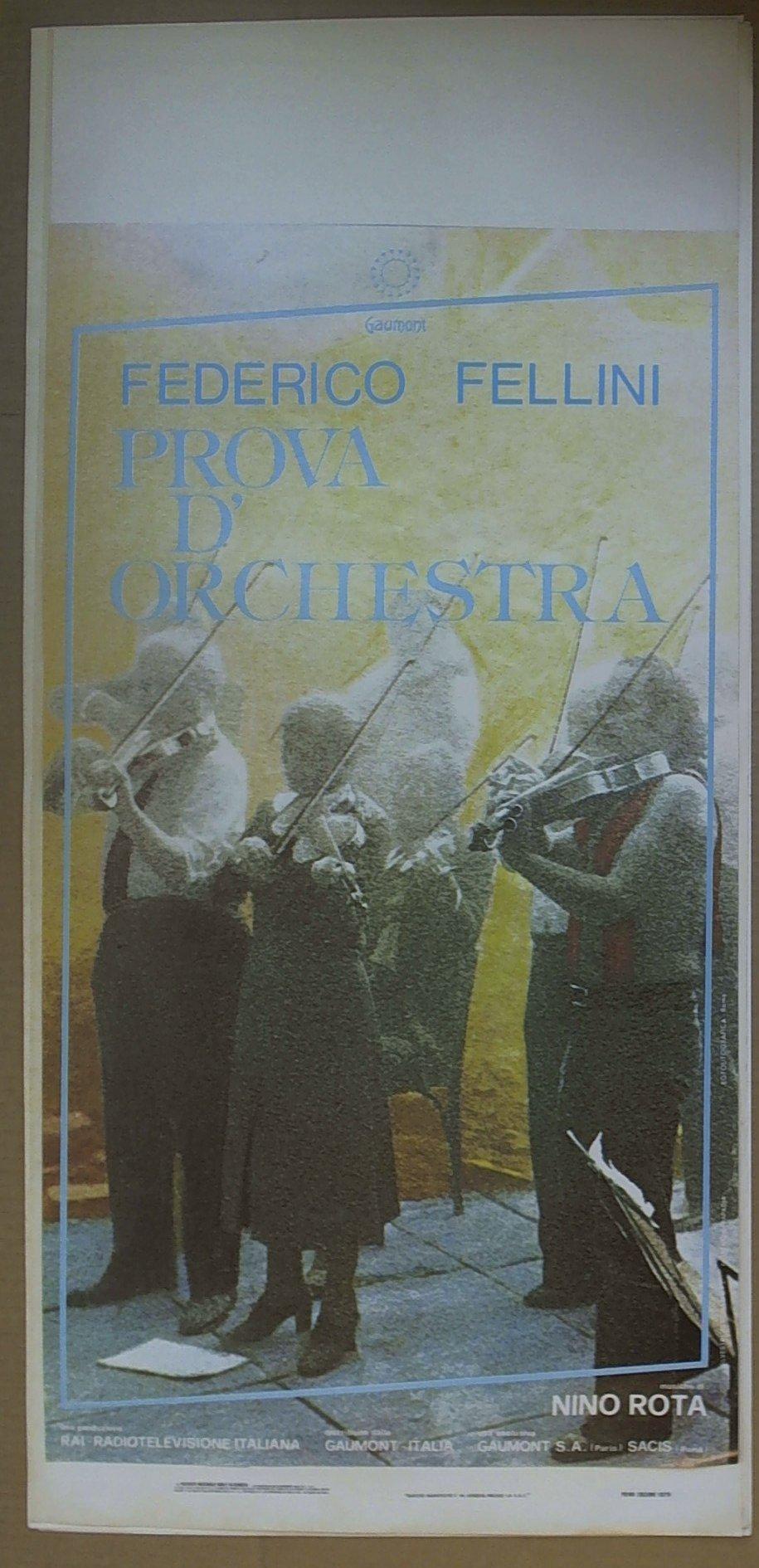 Locandinala  Fellini Prova D'orchestra Nino Rota