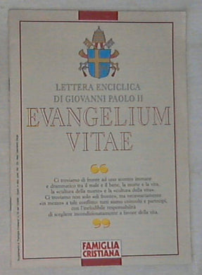 Evangelium vitæ / Giovanni Paolo 2